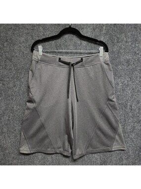 Hylete Shorts Mens Medium Gray Athletic Pull-On Drawstring Lightweight Training